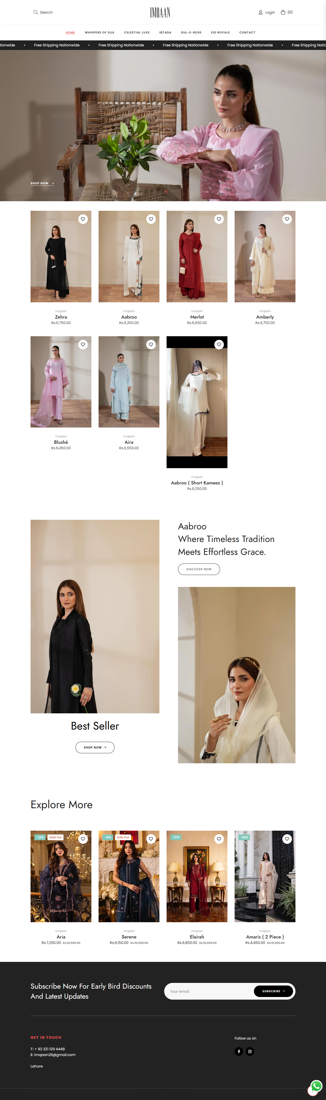 Imqaan, a Shopify store built by Creatify