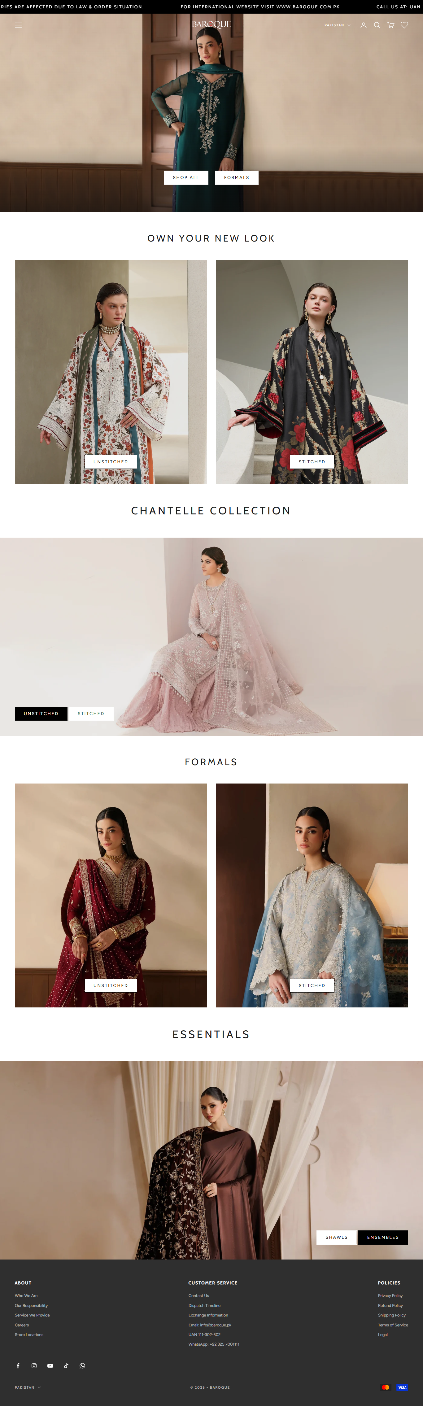Barooque, a Shopify store built by Creatify