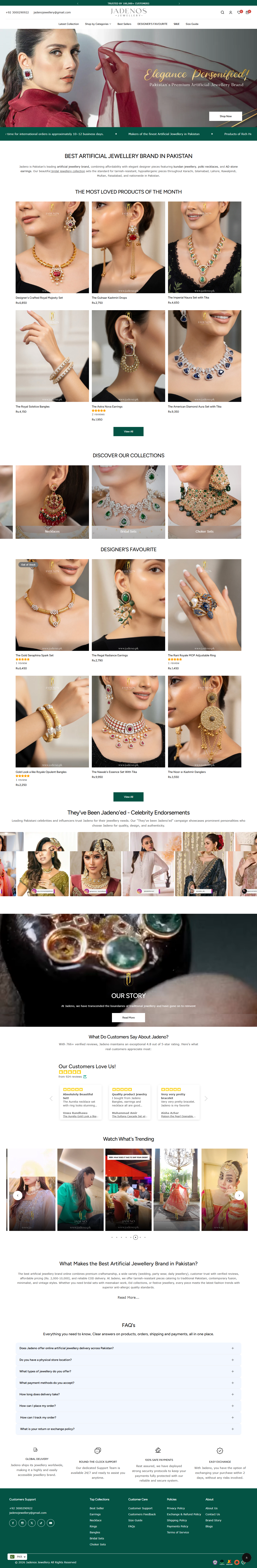 Jadeno, a Shopify store built by Creatify