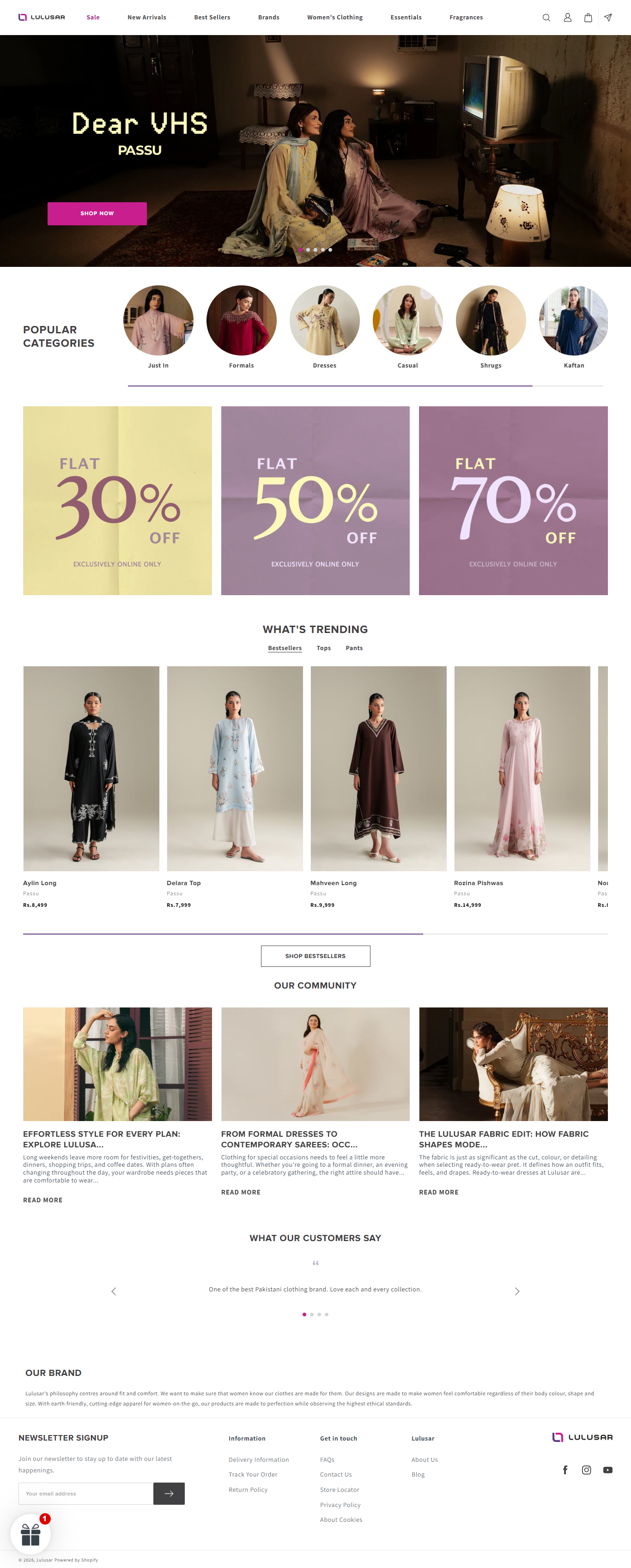 Lulsar, a Shopify store built by Creatify