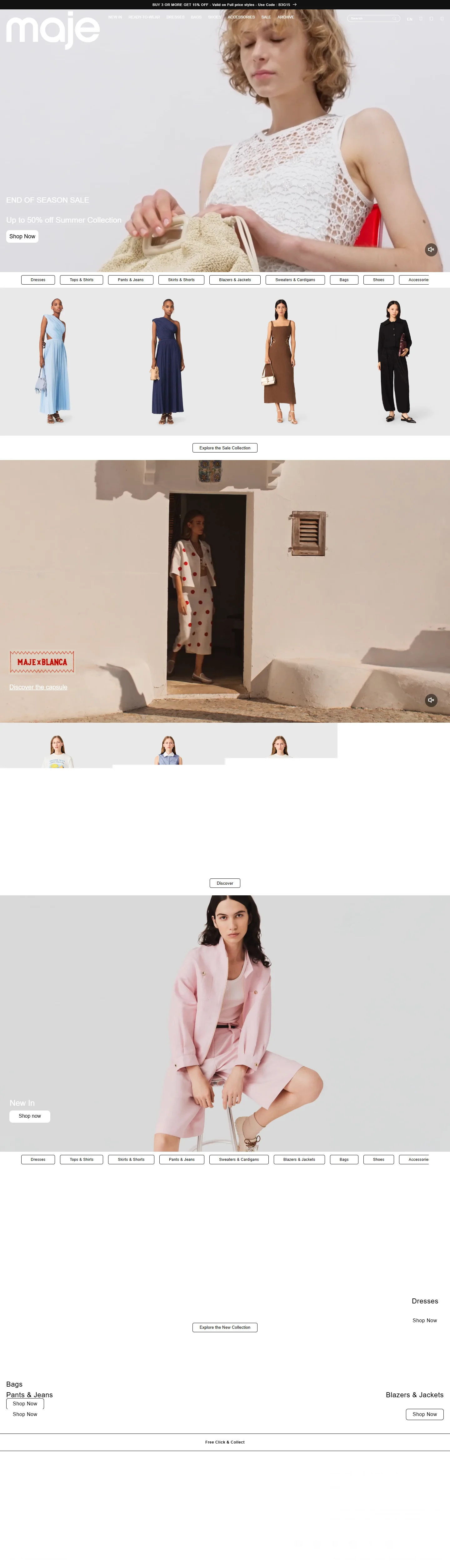 Maje — Shopify store built by Creatify