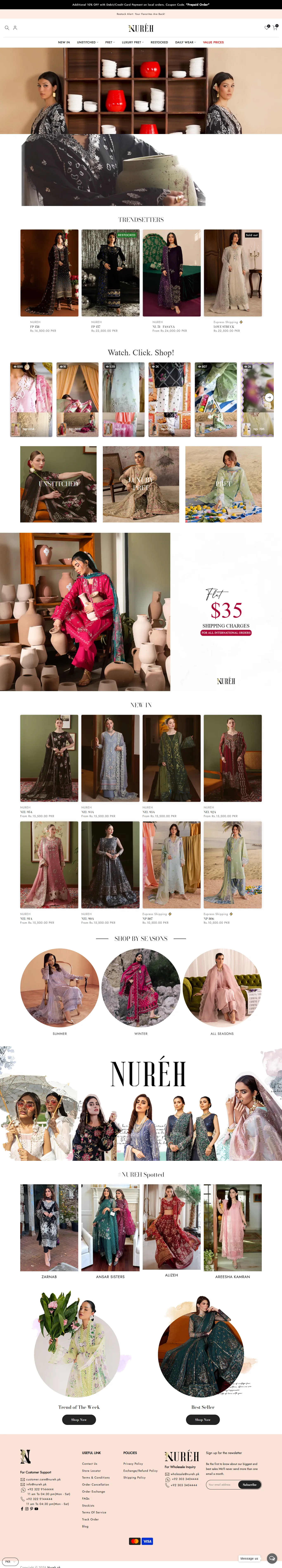 Nureh — Shopify store built by Creatify