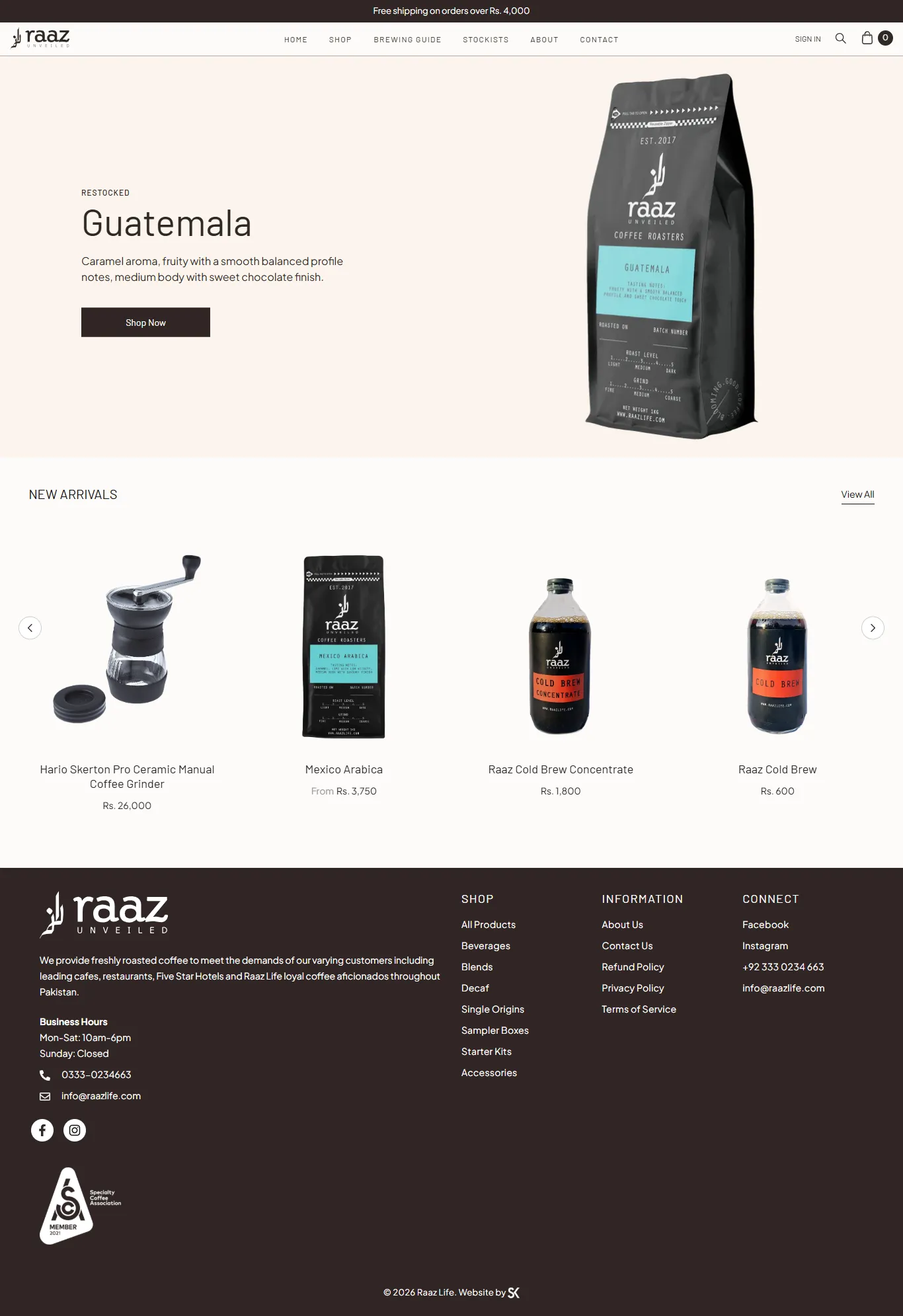 Raaz — Shopify store built by Creatify