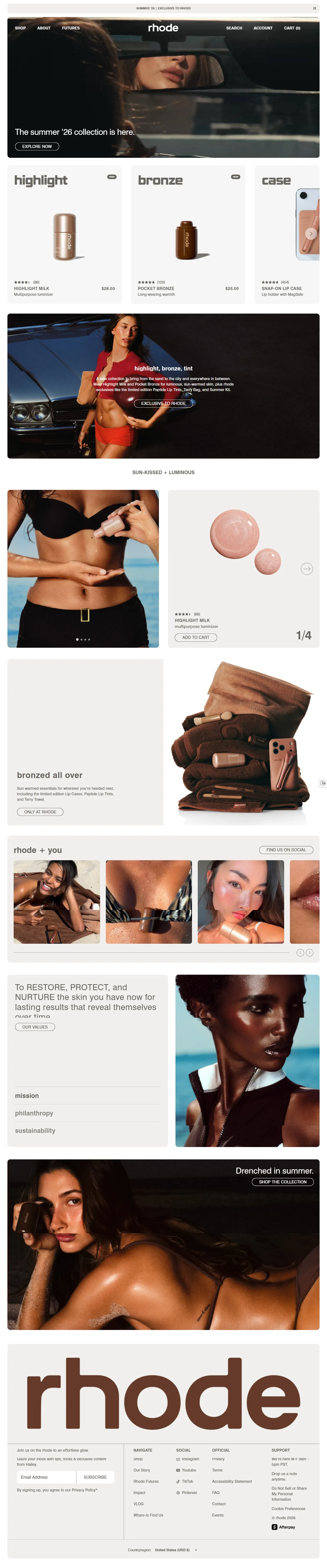 Rhode Skin — Shopify store built by Creatify